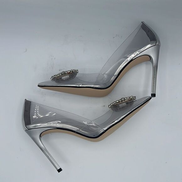 NIB CINDER-F*CKING-RELLA PUMP Clear Embellished Pumps Size 9.5 - Picture 8 of 16